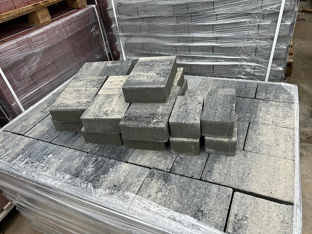 Тротуарная плитка пошаговая цветная 600x300x80